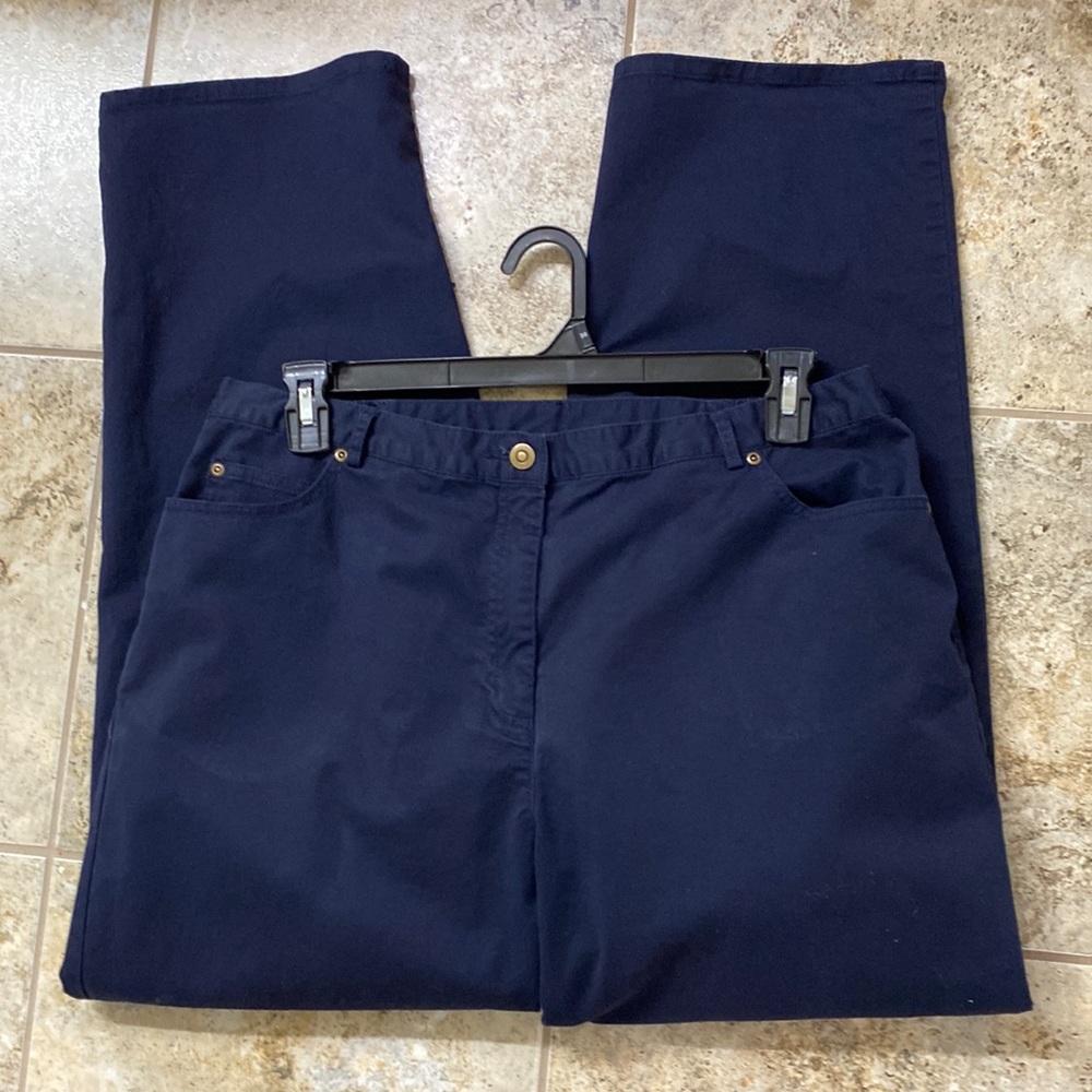 Ruby Rd navy blue women casual Pants 16W